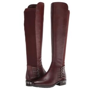 NEW | Vince Camuto Prolanda Red Mahogany Leather Tall Boots